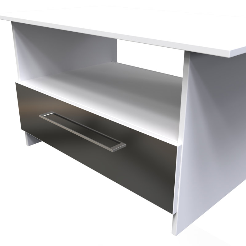 Stiner Coffee Table with Storage, Black