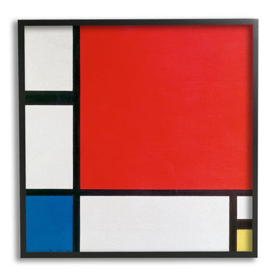 "Composition II in Red Blue Yellow Piet Mondrian Classic Abstract" par One1000paintings - cadre flottant, impression sur toile