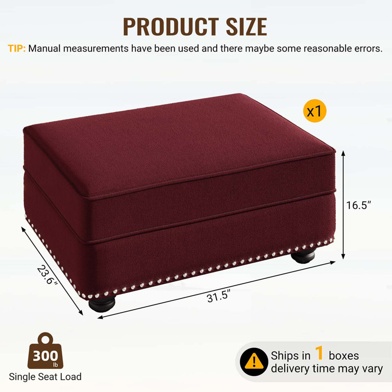 Repose-pieds repose-pieds seulement, Burgundy
