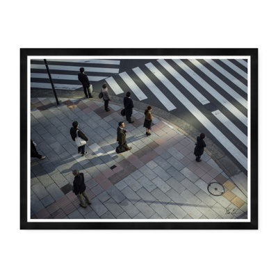 Pedestrian Crossing Framed Photographic Print