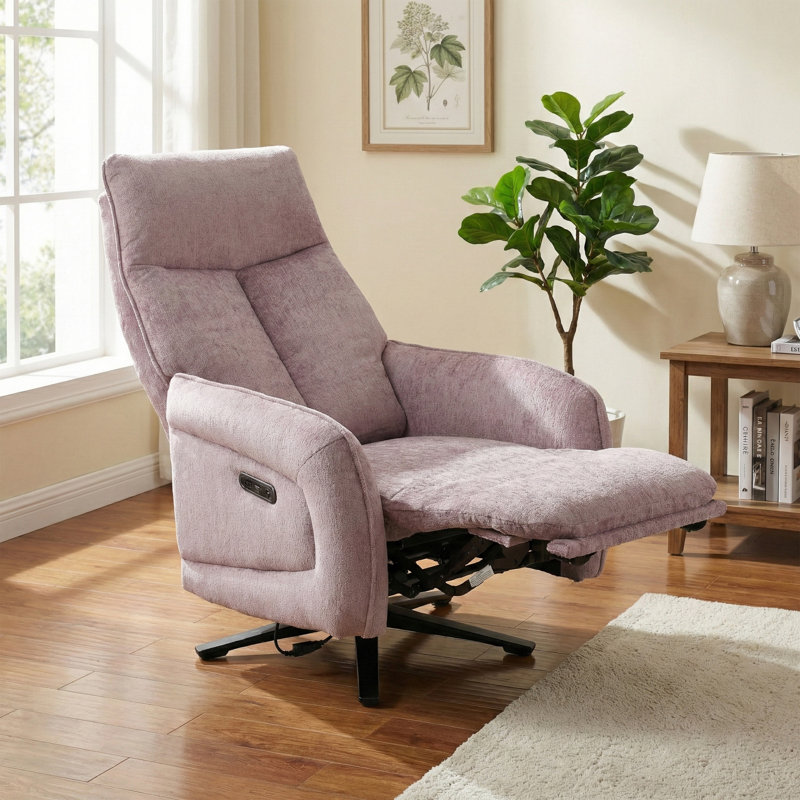 Cassidi Swivel Zero Gravity Recliner, Pink/Purple