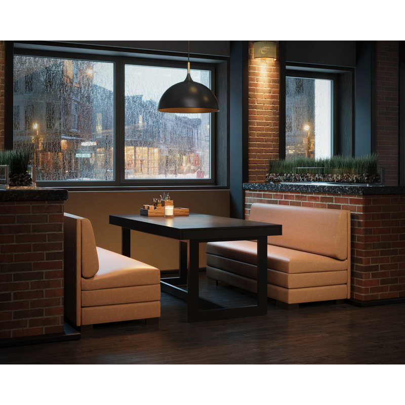 Radcliff Upholstered Dining Bench, Milliken Cognac