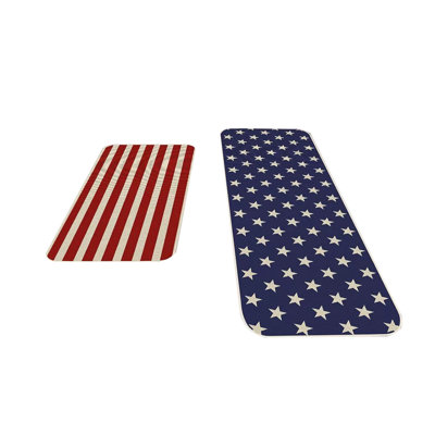  Ensemble de 2 tapis de cuisine en velours de cristal renforcé de caoutchouc pour un usage domestique qui absorbe l'eau et l'huile