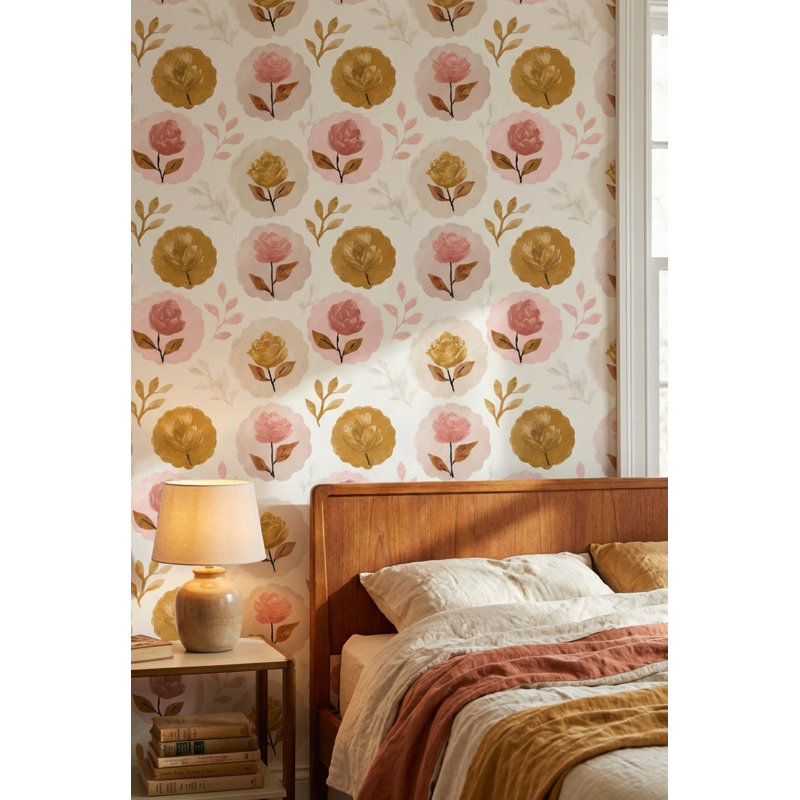 Papier peint floral, Texturé non collé