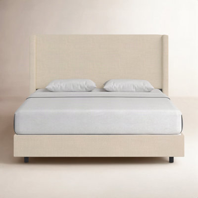 Hanson Upholstered Wingback Bed