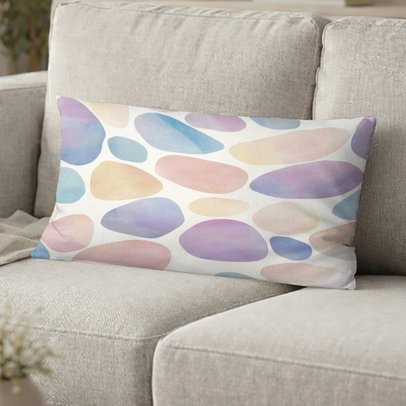 Coussin décoratif moderne Modern - Coussin géométrique pastel, H 12 po x l 20 po