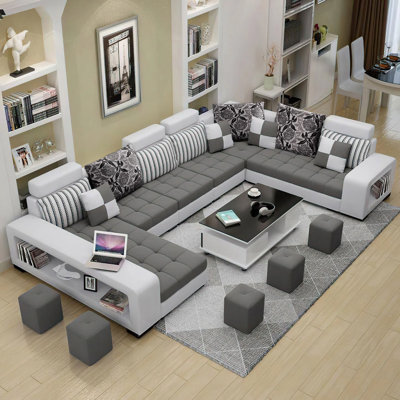 Askhat Upholstered U-Shaped Sectional