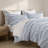 3-Piece Full/Queen Cotton Duvet Set,Blue