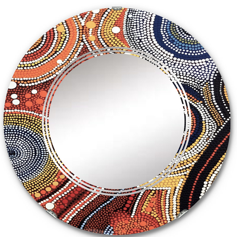 Miroir mural rond Ylann, 24 po x 24 po
