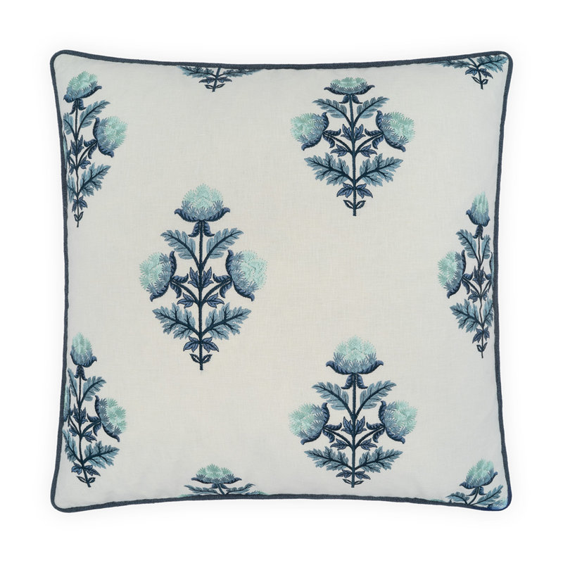 Bloomfield Square Pillow Cover & Insert, Blue, Square 22"