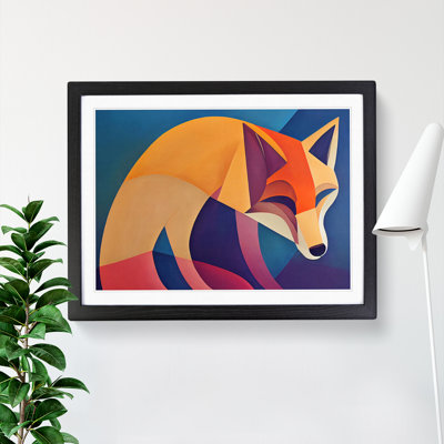 Fab Abstract Fox 1 Piece Single Picture Frame Painting