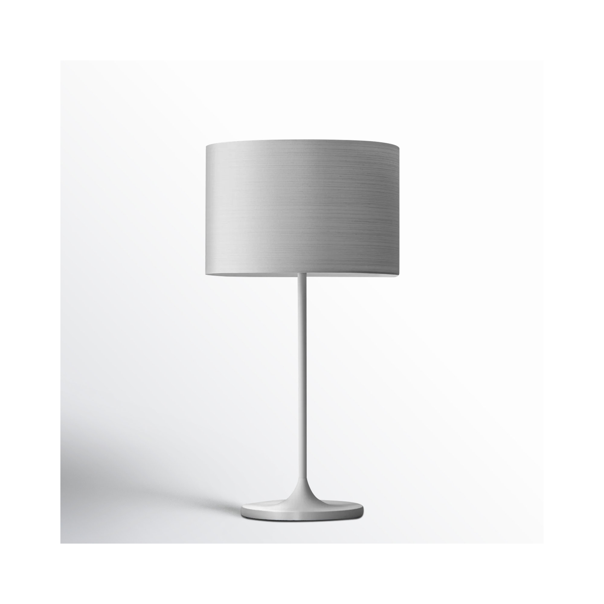 California Metal Table Lamp, White, Gray