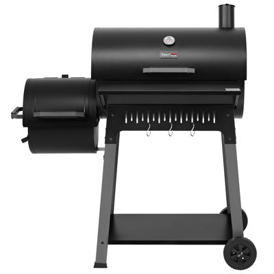 Royal Gourmet 28-Inch Heavy Duty Charcoal Grill with Offset Smoker, Black