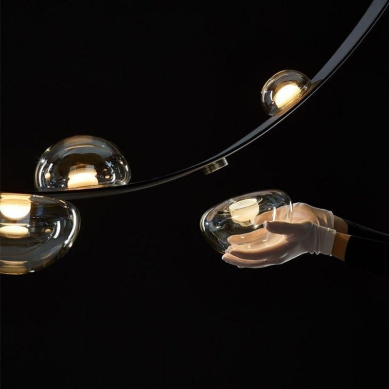 Higuchi 14 - Light Black Geometric Pendant