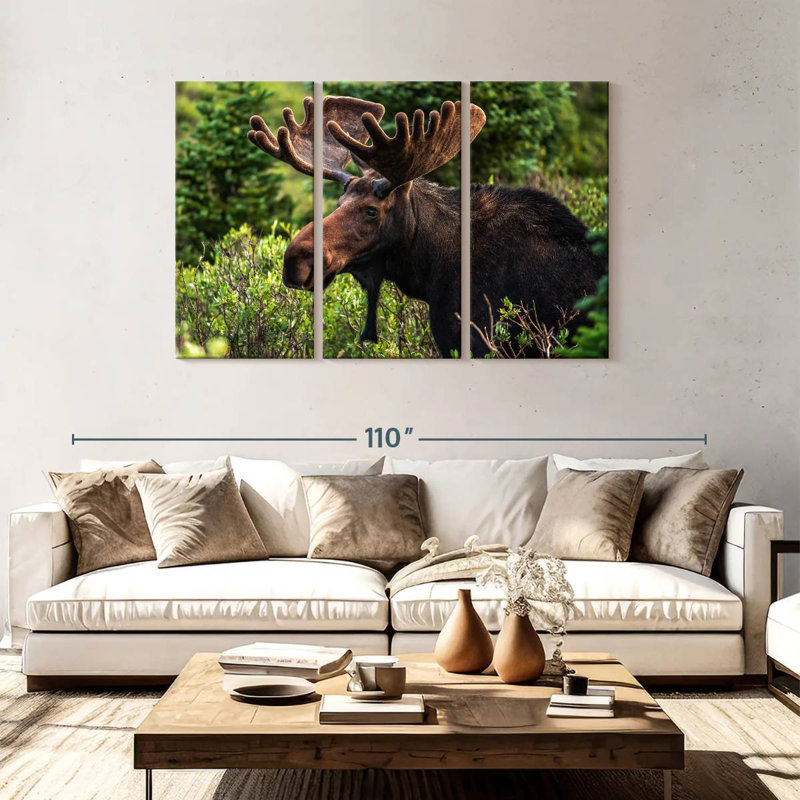 Brampt Wild Bull Moose, 48" H x 74" W