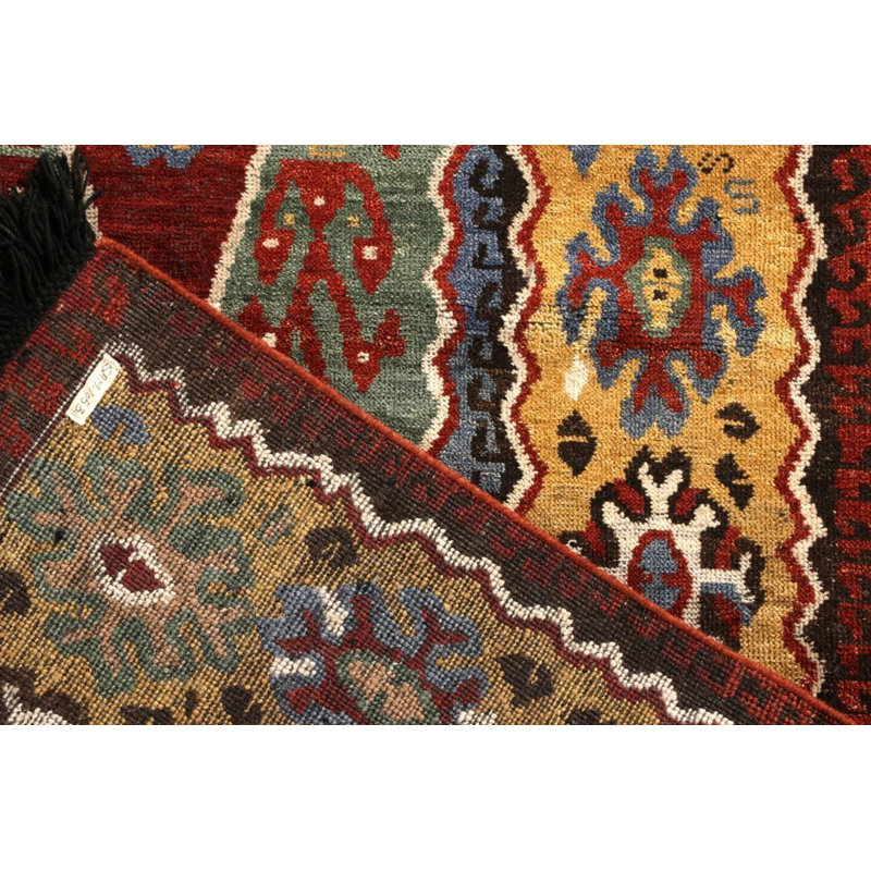 Rug & Kilim’S Classic Tribal Rug In Red And Gold Geometric Pattern, Rectangle 10' x 14'