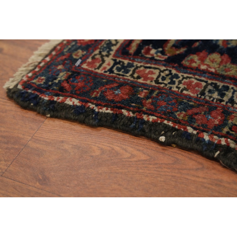 Tapis traditionnel à teinture végétale pré-1900 9 x 11