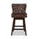 Broncho Swivel Upholstered Counter Stool with Solid Wood Frame
