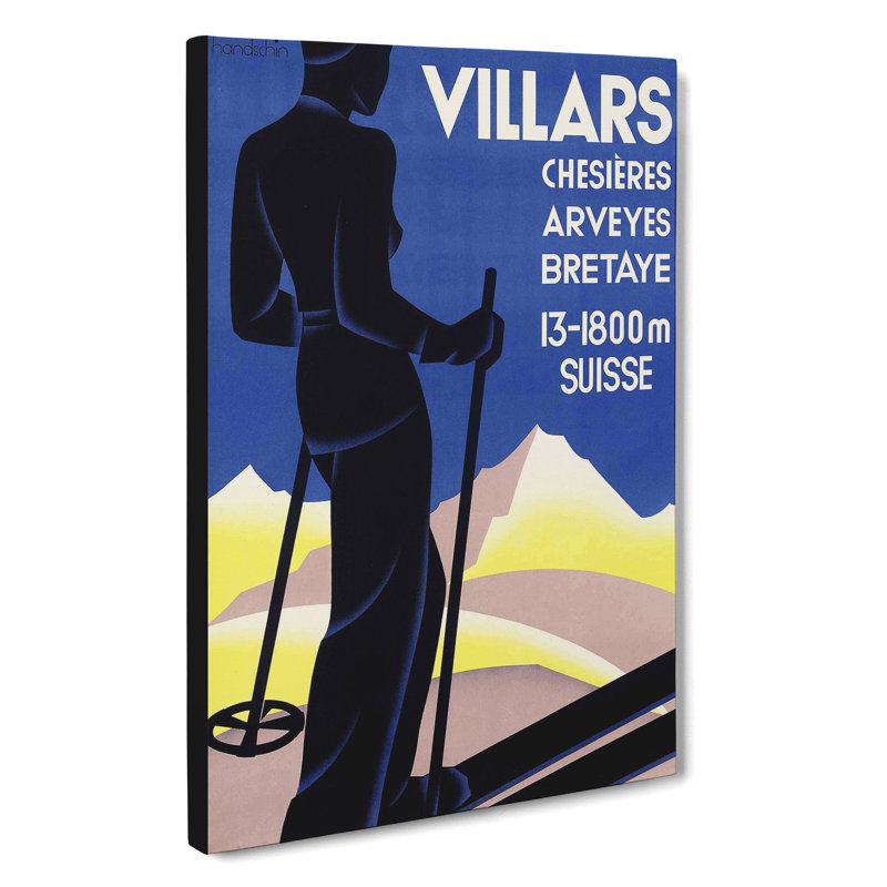 Vintage Skiiing Vol.1 - Wrapped Canvas Print, 50cm H x 35cm W x 3cm D