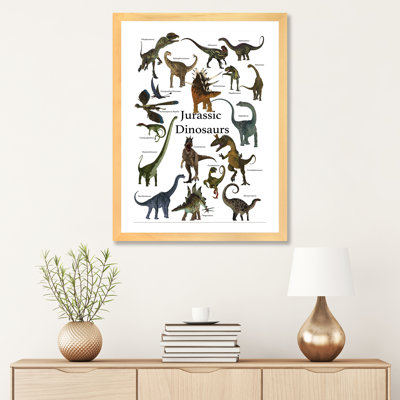 Affiche de dinosaures préhistriques pendant la période jurassique par Corey Ford - impression d'art graphique