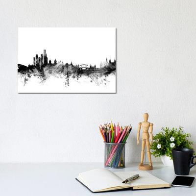 Amsterdam, The Netherlands In Black & White by Michael Tompsett - Wrapped Canvas Gallery-Wrapped Canvas Giclée