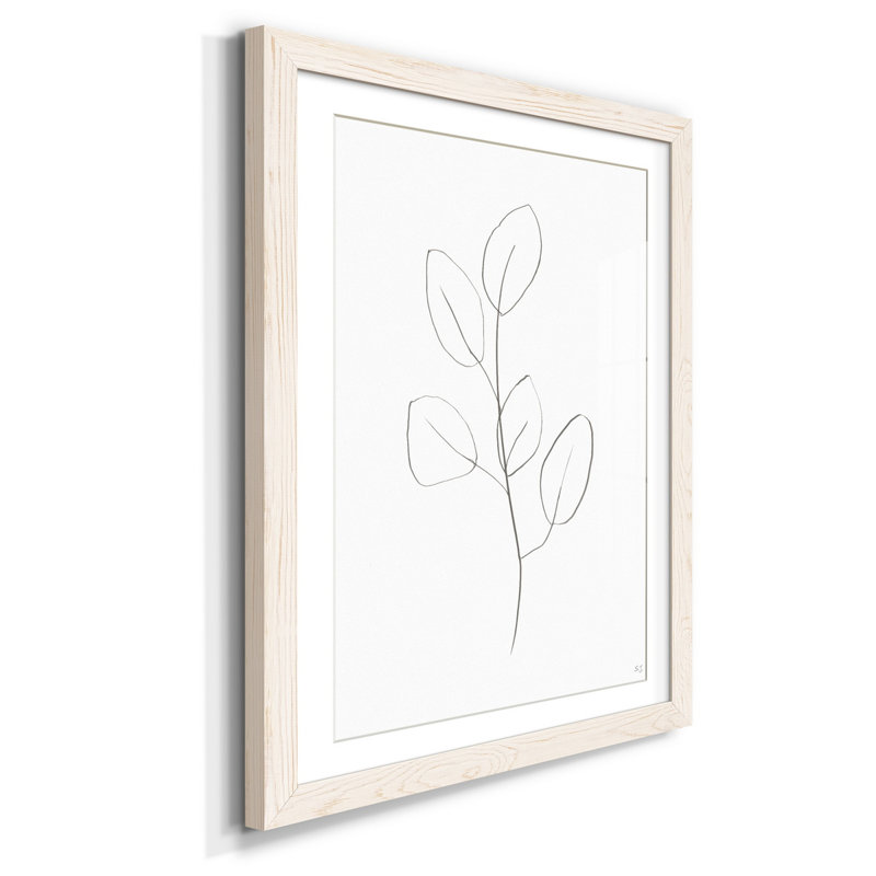 «Botanical Gesture III» - reproduction, Cadre blanc, H 44 po x l 31 po x P 1 po