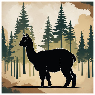 Black Silhouette Alpaca Comforter