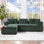 Canapé modulaire avec canapé en L 93,7 po et compartiment de rangement en bois pour salon