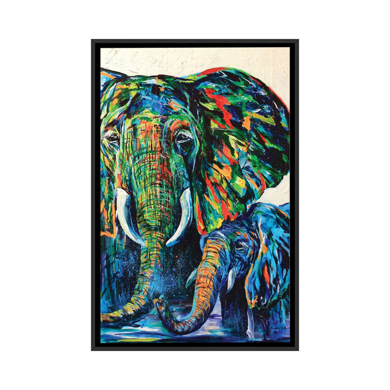 « baby », impression sur toile, H 26 po x l 18 po x P 1,5 po, Toile avec cadre noir, Pas de tapis