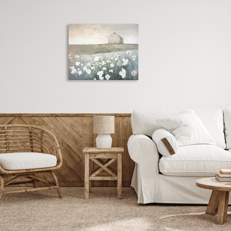 "Peaceful Floral Pasture", art mural par Ramona Murdock, H 24 po x l 30 po