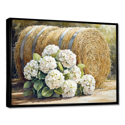 «Hydrangeas In The Farmyard II - Hydrangea», art encadré