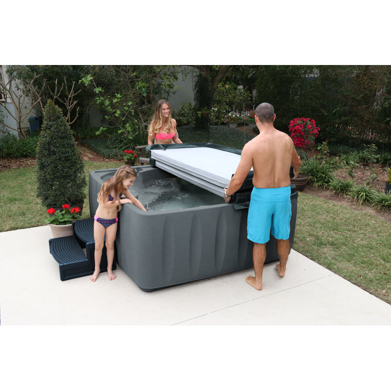 AquaRest Discover AR600 Standard 6-Person 29-Jet Plug & Play Hot Tub with Ozonator and Friction Heating, Graystone, 240gal