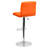 Leonardo Contemporary Quilted Vinyl Adjustable Height Barstool with Chrome Base-31020390