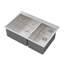 Évier de cuisine à double cuve (60/40) encastré - 33 po x 22 po x 10 po en acier inoxydable de calibre 16 avec deux cuves profondes de 10 po