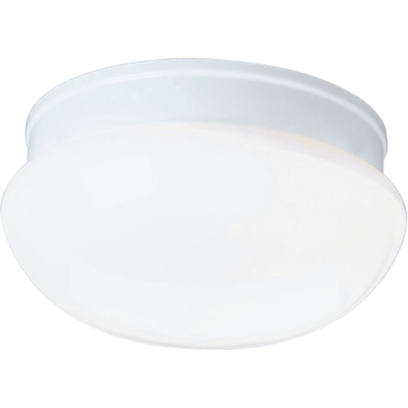 Plafonnier encastré simple en forme de bol 7,25 po Boller, Blanc
