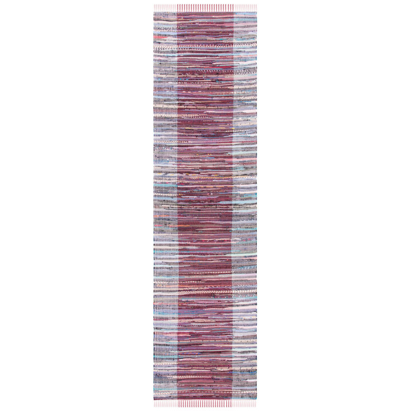 Rag Rug Flat Weave Cotton Rug, Runner 2'3" x 9'