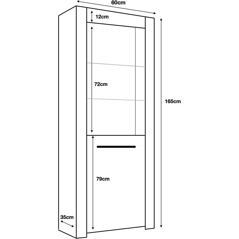 Milano Display Cabinet, White