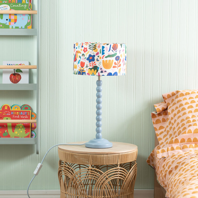 Linda Table Lamp, Blue, No
