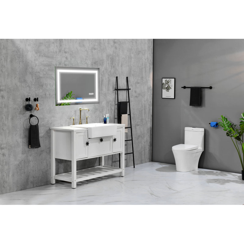 Miroir de salle de bain à DEL avec miroir et miroir de maquillage