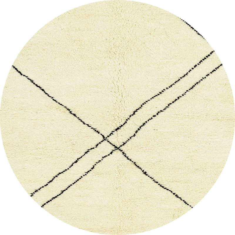 Abstract Indoor Rug, Round 4'