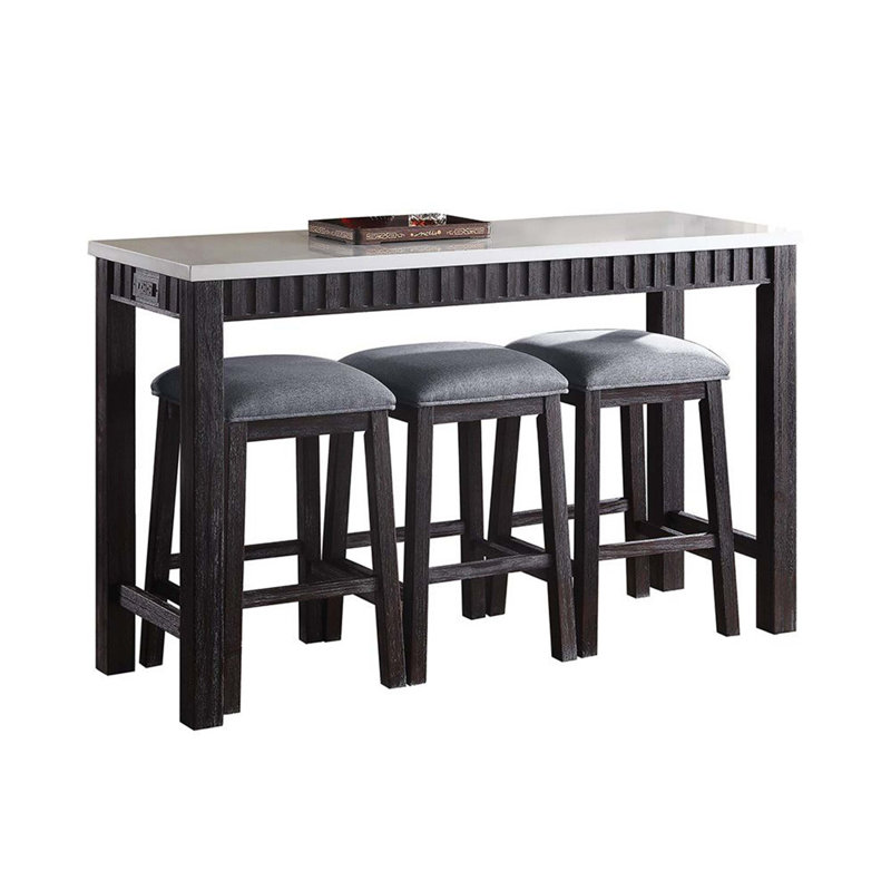 Ensemble de tables à hauteur de comptoir 4 pièces Necalli