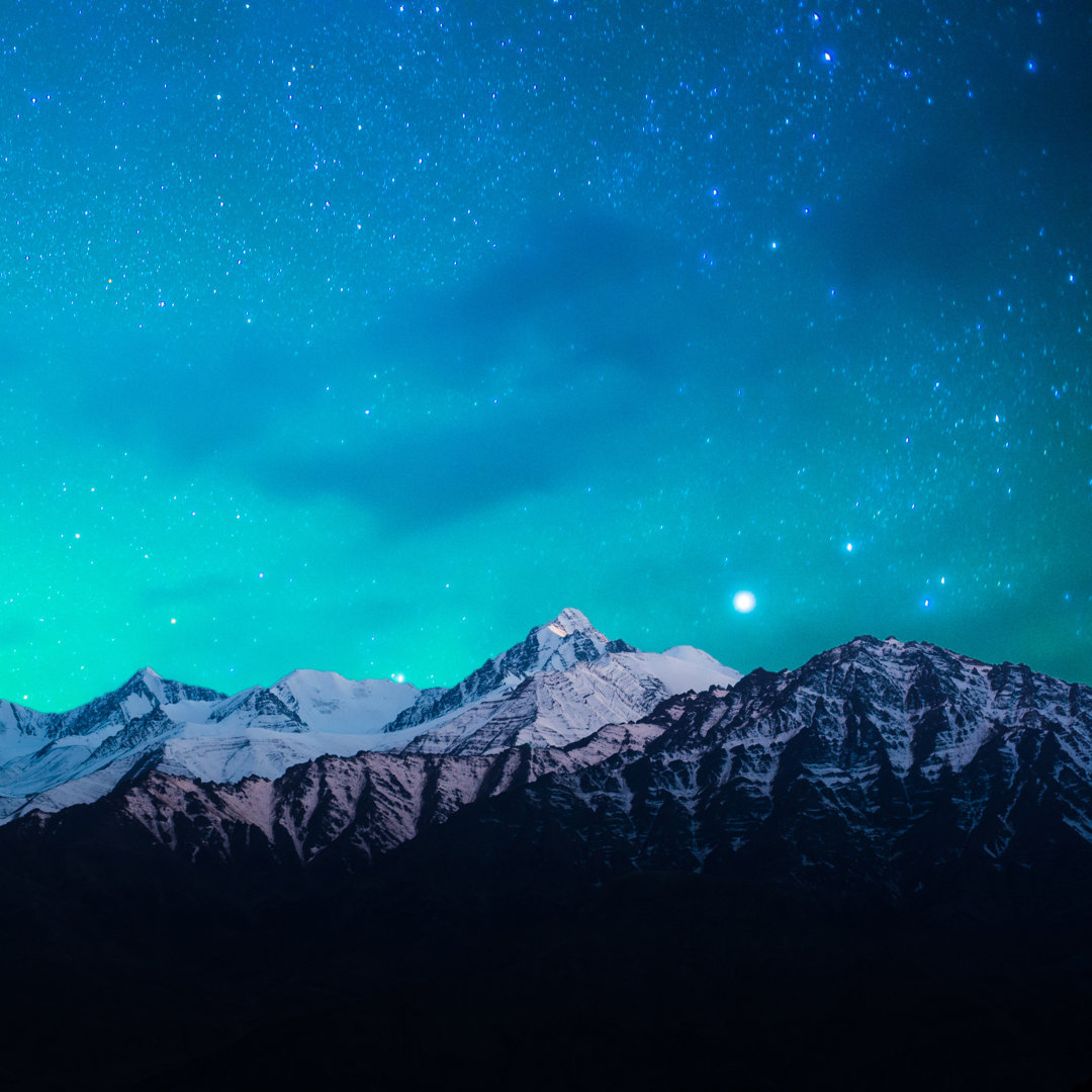 Starry Night In Norther Of India von Primeimages - Leinwanddrucke