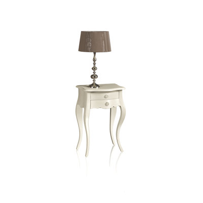 43cm W Solid Wood Bedside Table