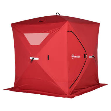 CLAM C-360 3 Person Pop Up Ice Fishing Thermal Hub Shelter, 14475