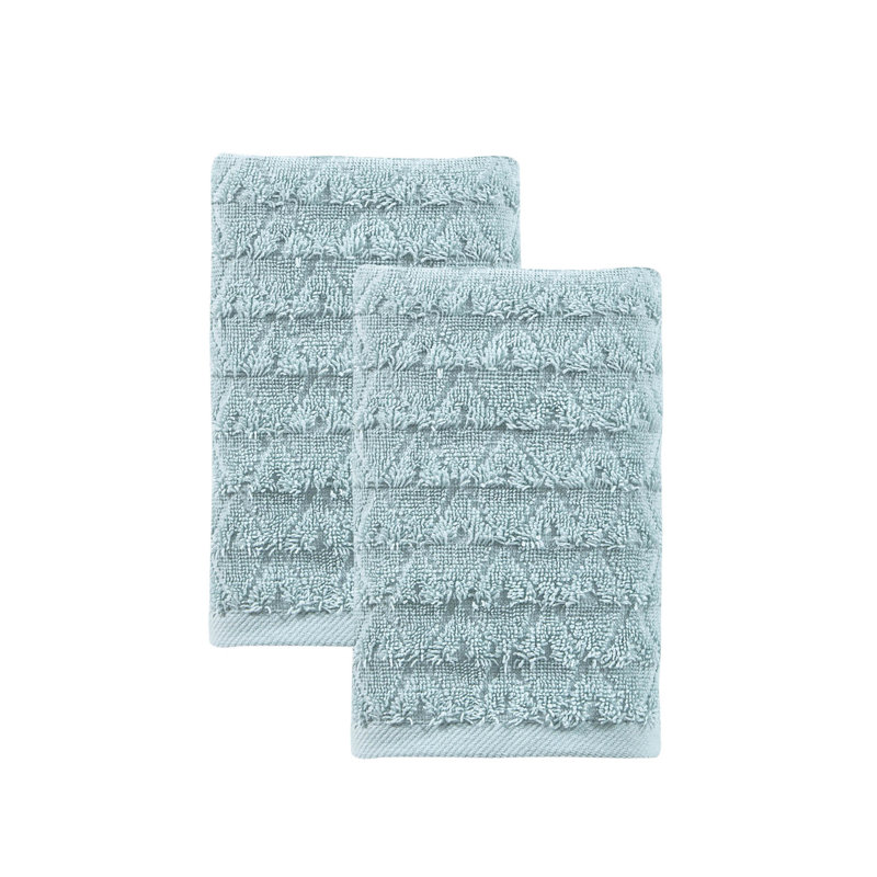 Spotts Midweight Jacquard Bath Towel, Evening Blue
