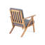 Ensemble de conversation d'extérieur 4 pièces en bois d'acacia avec coussins résistants à l'eau - Ensemble de conversation pour patio et jardin résistant aux intempéries