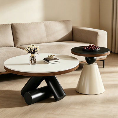 Light Luxury Coffee Table Carbon Steel Support