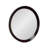 20" Dark Brown Round Wood Framed Accent Mirror