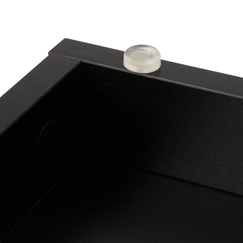 Modern Nightstand With 3 Drawers, Black