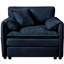 Chaises en chenille bleues 2 places - sièges relaxants et élégants, sièges moelleux et d'appoint-1640028453